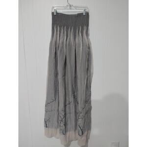 Lapis Convertible Skirt/Dress Grey Black Floral Fairy Whimsical One Size Dreamy